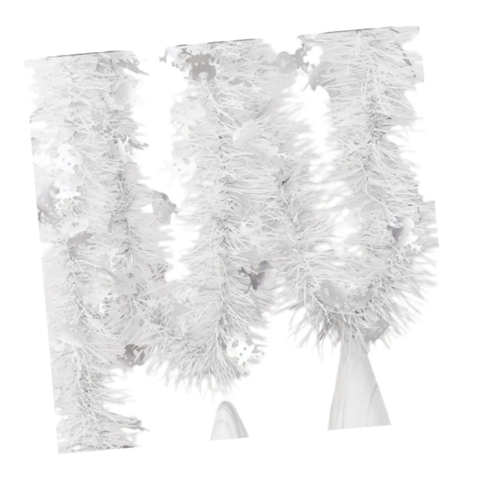 Christmas Tinsel Garland Silver Xmas Garland for Banister Holiday Engagement