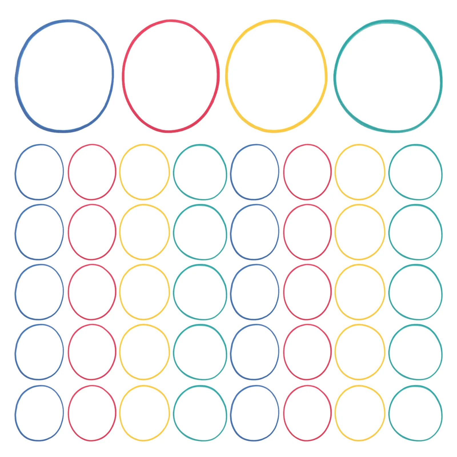 

400Pcs Colorful Elastic Rubber Bands High Elasticity Thick for Office Crafts Bundling Packaging Supply