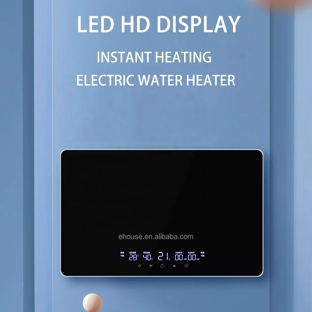 whole house 8.5kW 220-240V LED Display approved bathroom geyser instant electric shower hot tankless water heater