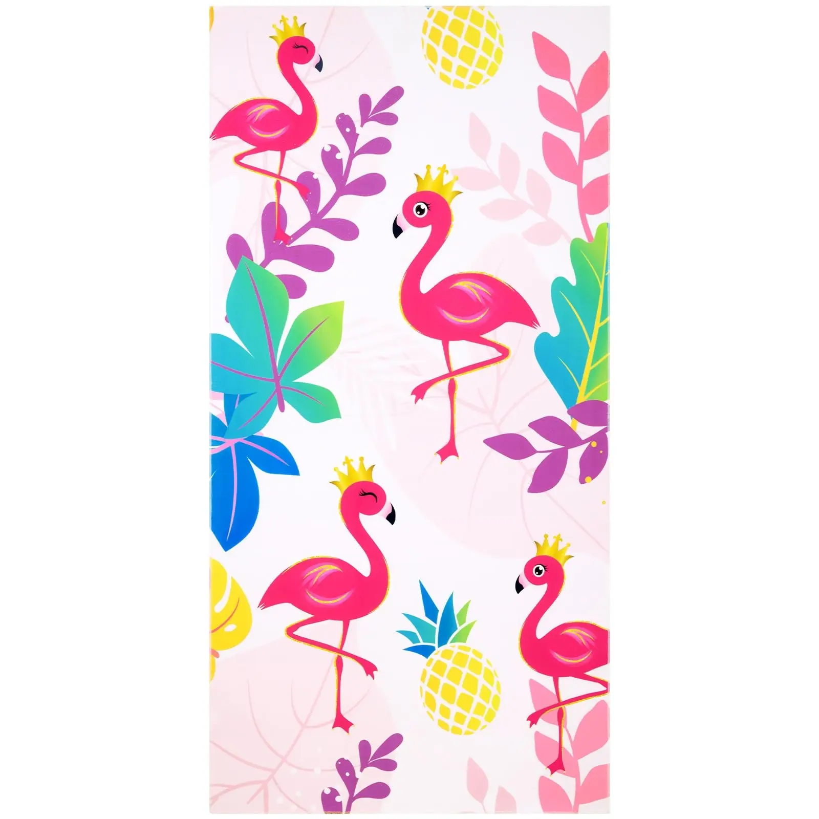 Oversized Pink Flamingo Pineapple Beach Towel Quick Dry Microfiber Lightweight Pool Travel Towel for Adults Kids