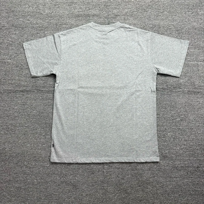 High Street Fashion Casual Basic Short Sleeved PATTA T-shirt Top High-quality Classic Gray Print Pattern Tshirt New Style