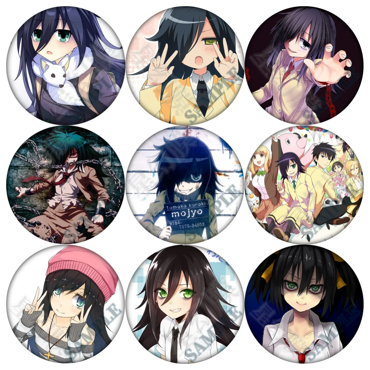 58 мм милый аниме Watamote Tomoko Kuroki