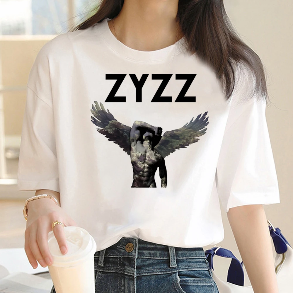 Zyzz camiseta de diseñador de anime japonés para mujer, ropa japonesa para niña