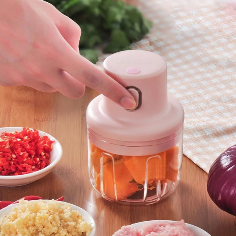 USB Electric Mini Portable Blender Meat Chopper Fruit Grinder Baby Food Machine Vegetable Garlic Mincer Kitchen Peeling Garlic