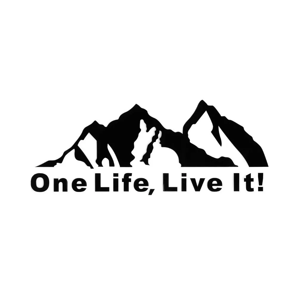 1 PCS One Life Live It Mountain Reflective Car Sticker Body Sticker