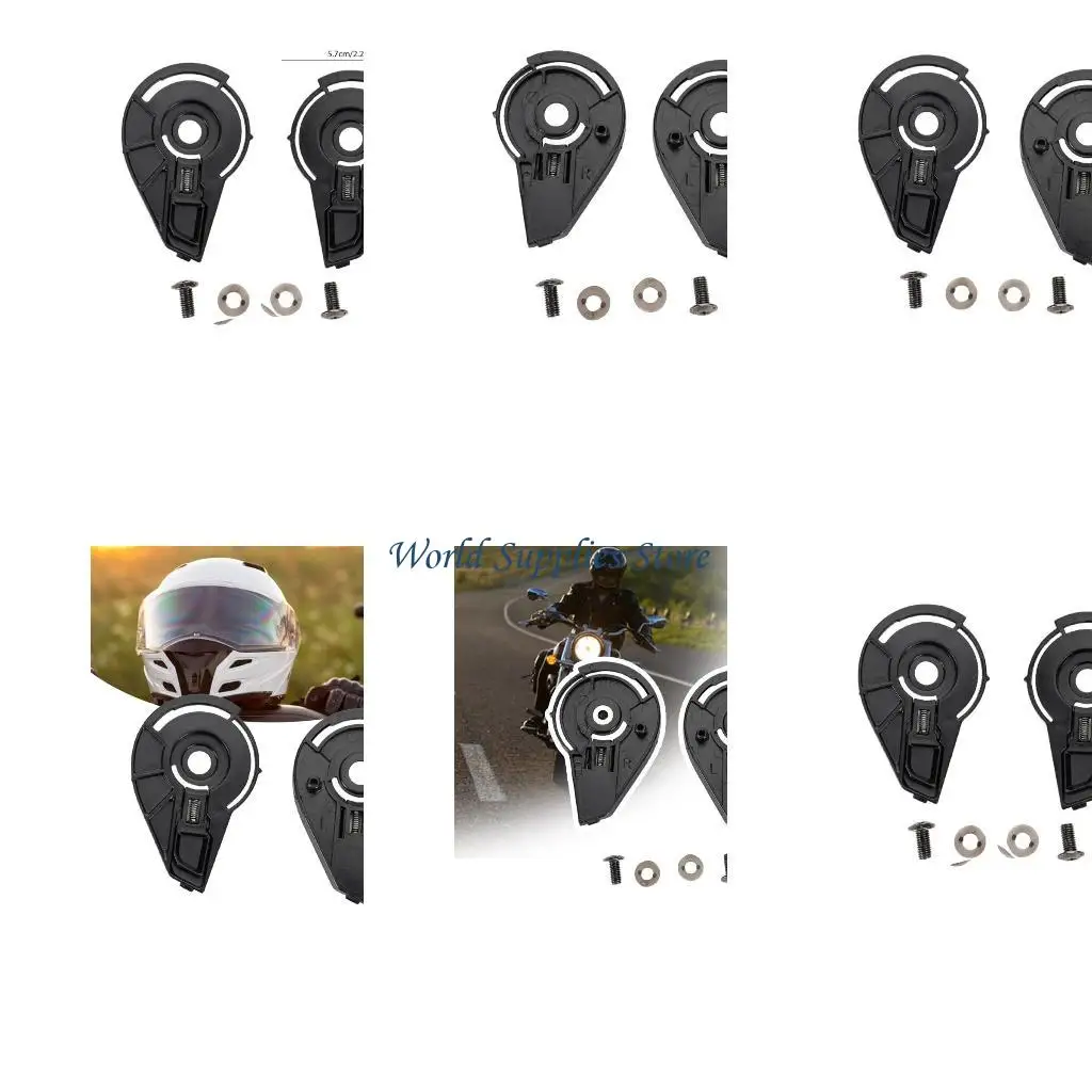 

G6KC Pair Motorcycle Helmets Visors Gear Base Plate for SOMAN 965 PA901 Visors Base