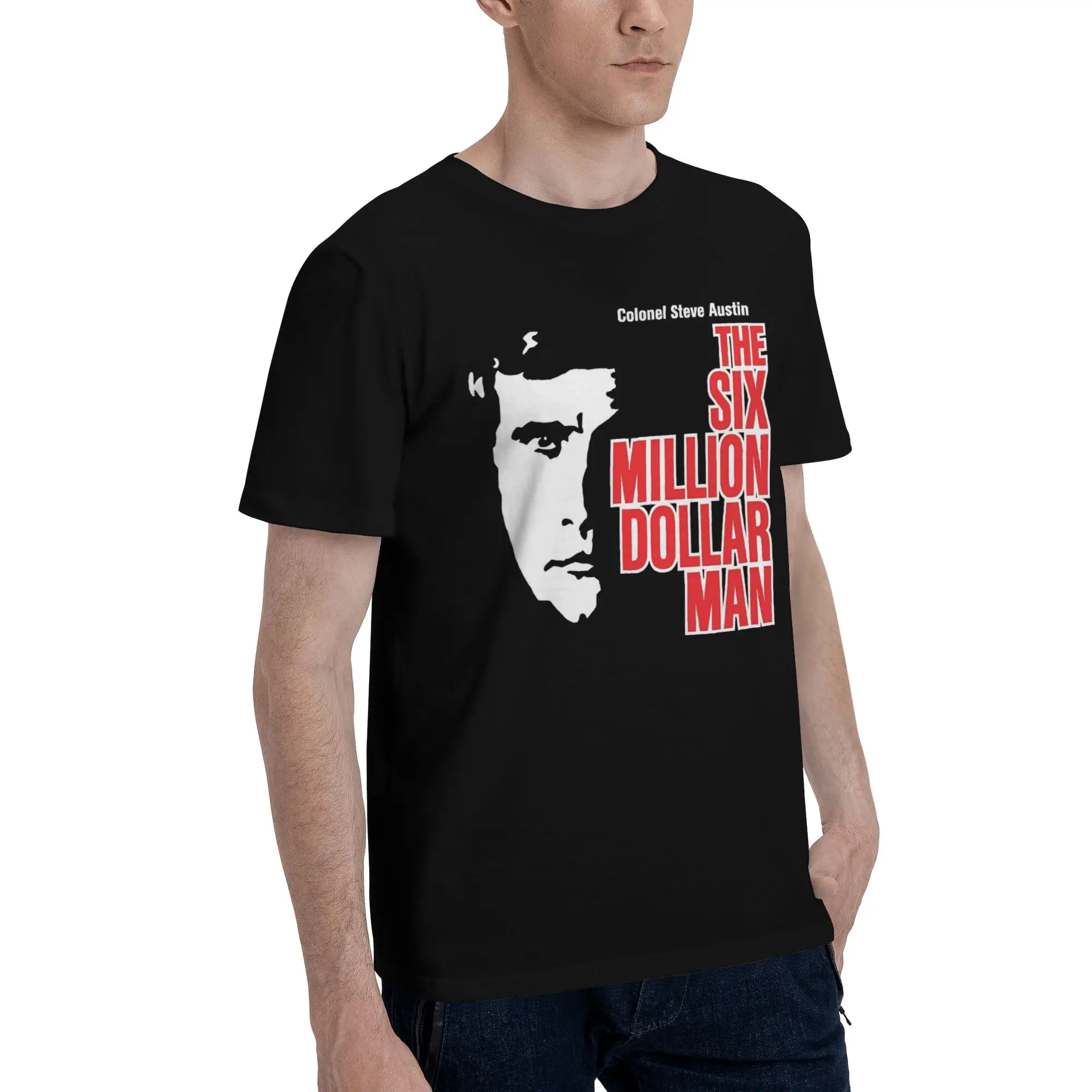 Men Women The Six Million Dollar Man  T Shirt 100% Cotton Graphic Printed T-Shirt  Clothing Outfits