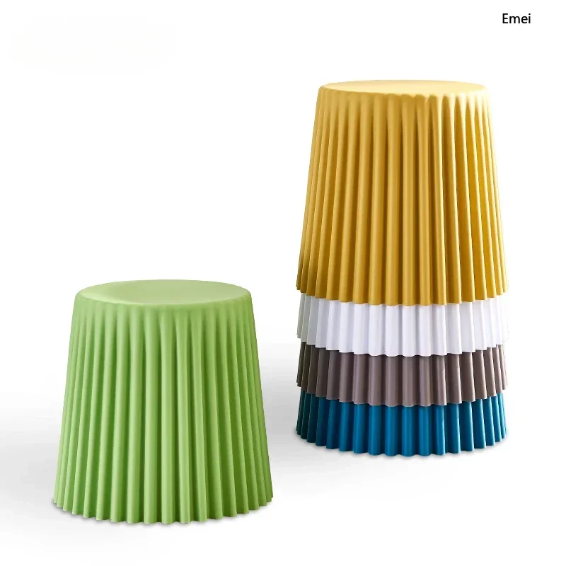 Plastic Stool Household Small Bench Thickened Creative Low Stool Stackable Shoe Changing Stool furniture