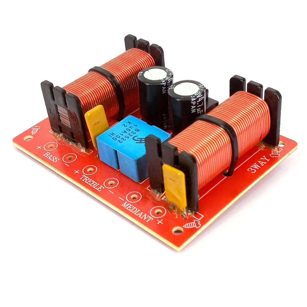 150W Frequency Dividers Treble Medium Bass 3 Way Audio Hifi Filter Circuit Board Adjustable for Upgrading Home Audio Systems