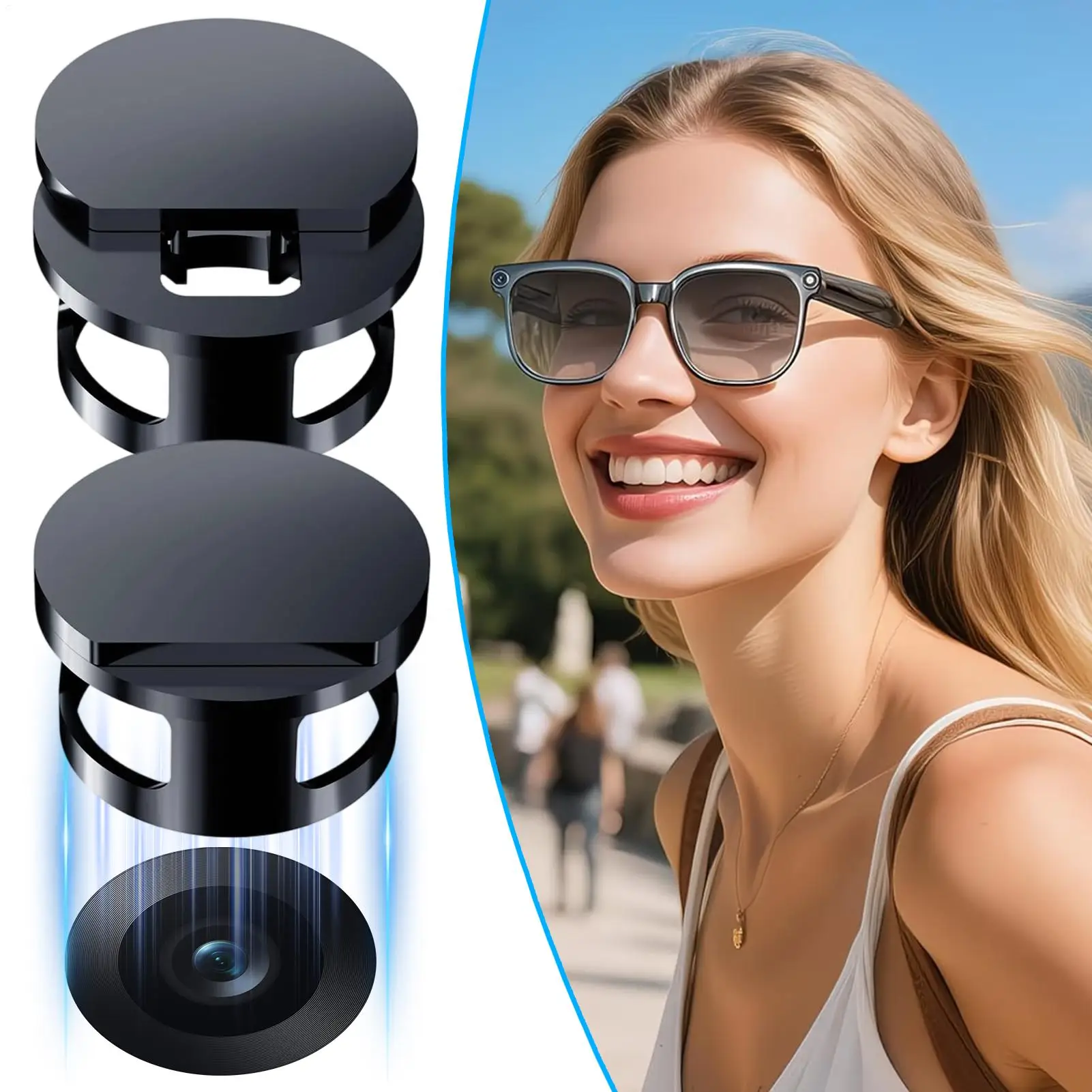 2pcs Smart Glasses Camera Cover Slide, Privacy Protector for Eyewear, Webcam Blocker for Men Women Travelers Tech Lovers Daily