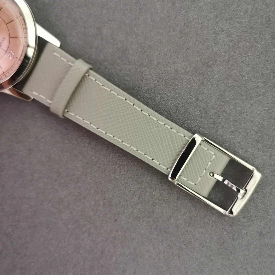 MERKUR ساعة طيار للرجال 38 ملم ساعة يد ميكانيكية ملفوفة يدوية 50 متر مقاومة للماء KM زجاج سمك السلمون