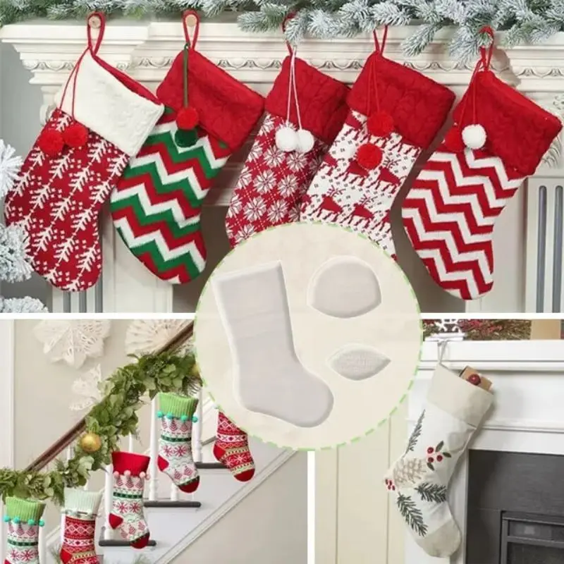 

Handmade Christmas Stocking Template Set Patchwork Ruler Cutting Fabric Template Diy Christmas Stocking Cutting Template