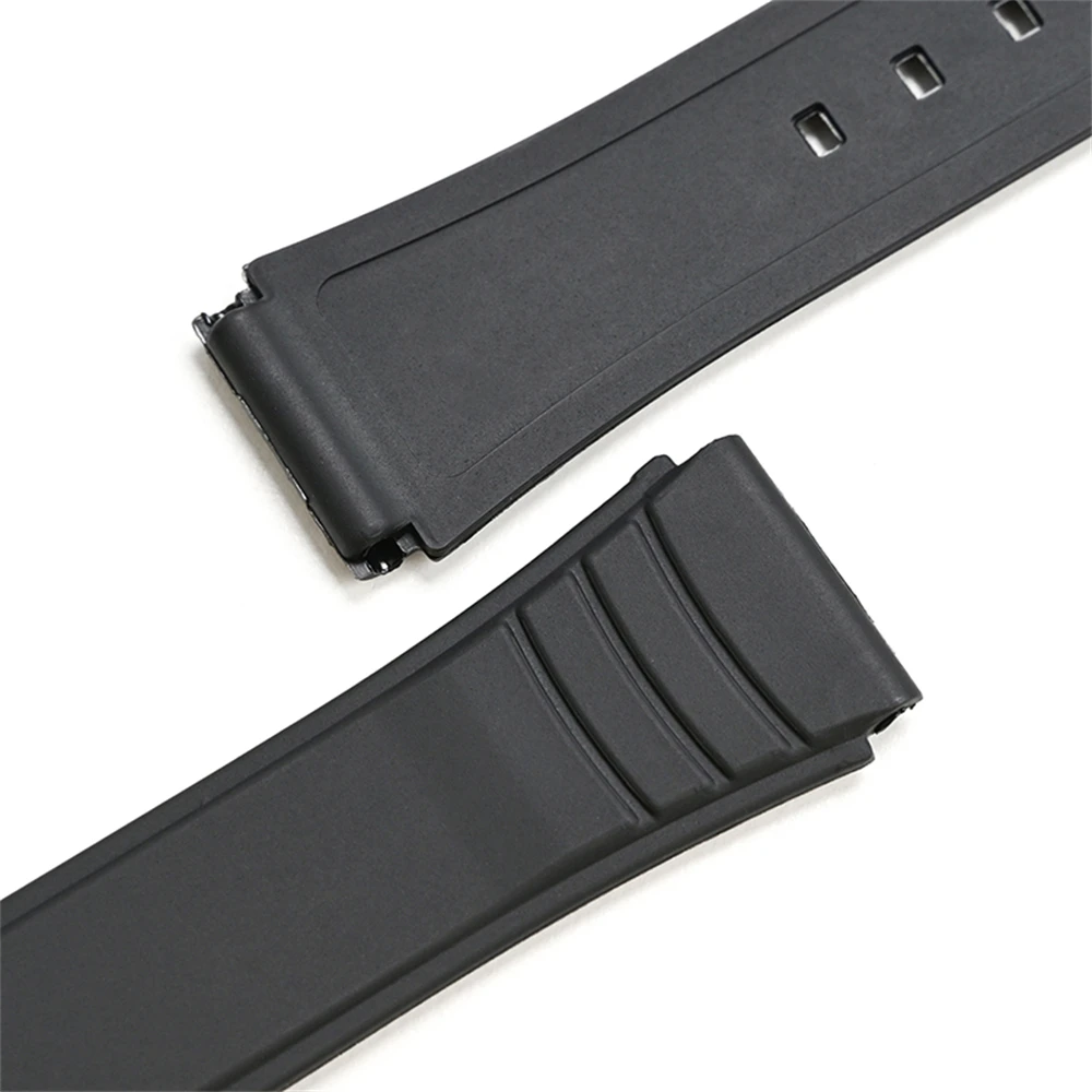 Pulseira de relógio para AW-49H AW-49HE AW-44H AW-45H-1BVH pulseira de resina de borracha preta de pulso premium tpu acessórios de pulseira de relógio