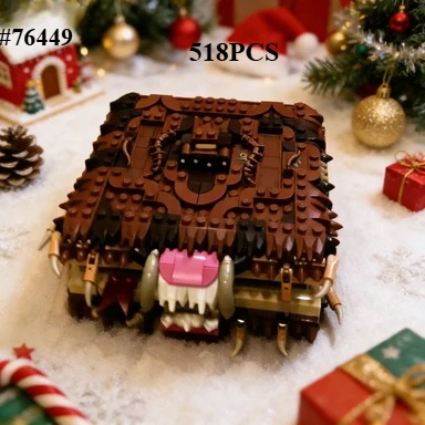 人を噛むブックモンスター-ビルディングブロックセット-76449-レゴ互換粒子付き-クリスマスプレゼントに最適-518個入り