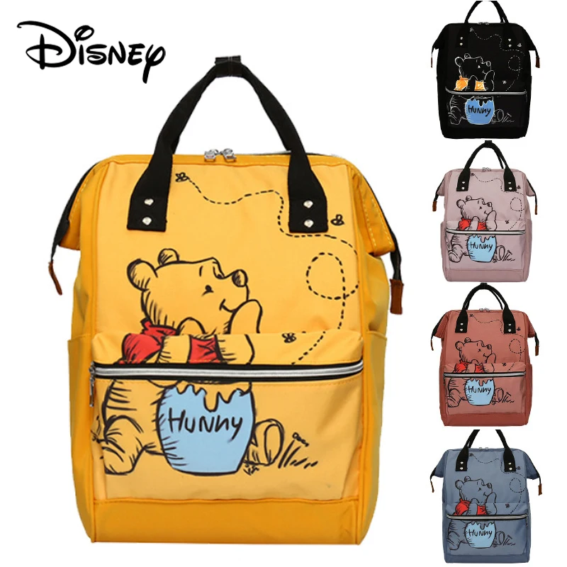 

Disney Winnie The Pooh Backpack Anime Large Capacity Travel Mommy Bag Women's Backpack knapsack Cartoon kids schoolbag gift