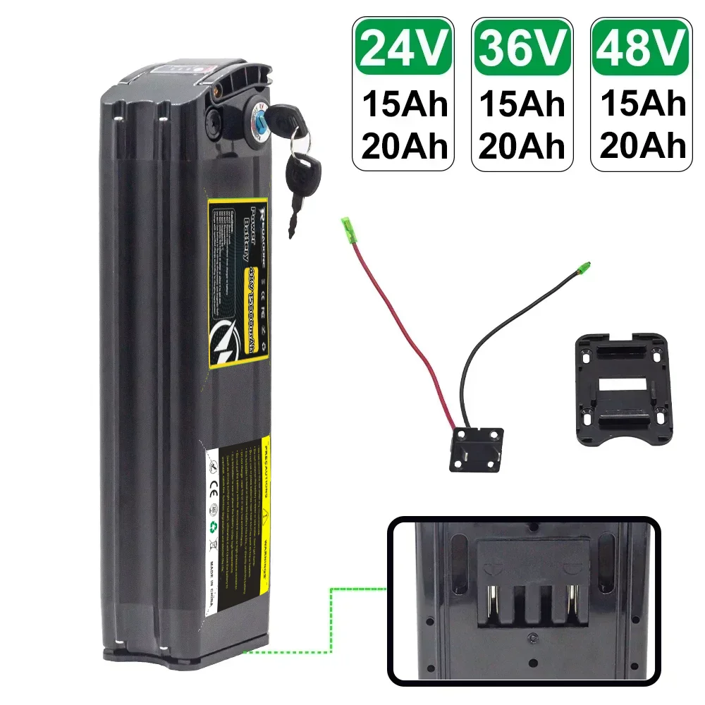 

48V 20Ah Lithium Rechargeable Battery Built-in Bms for Silverfish 250W 750W 1000W Bafang Motor Kit with 2A Charger