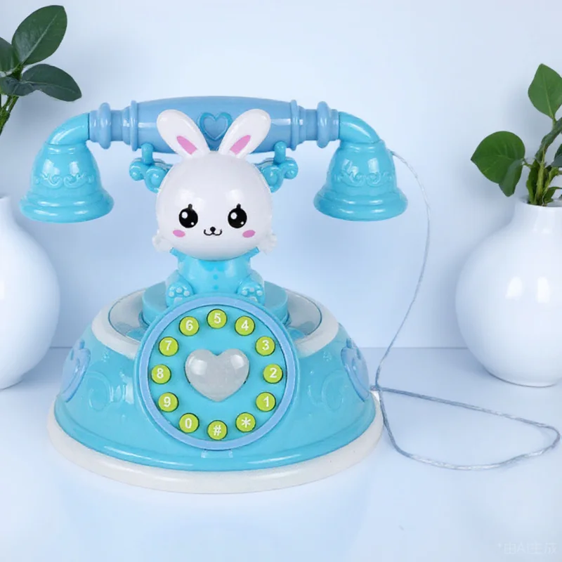 

Simulation Telephone Plastic Dial Phone Role Play Children Playing House Educational Intelligence Home Appliance