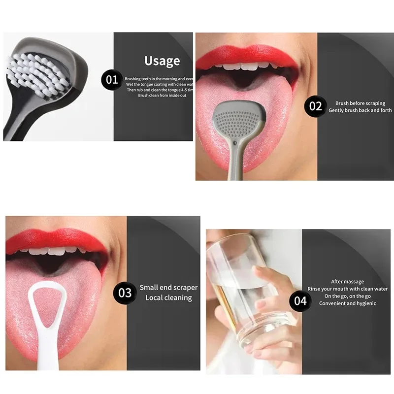 Tongue Scraper Tongue Scraping Plate Oral Cleaning Brush Reusable Fresh Breath Oral Hygiene Care Cleaning Tools מנקה לשון