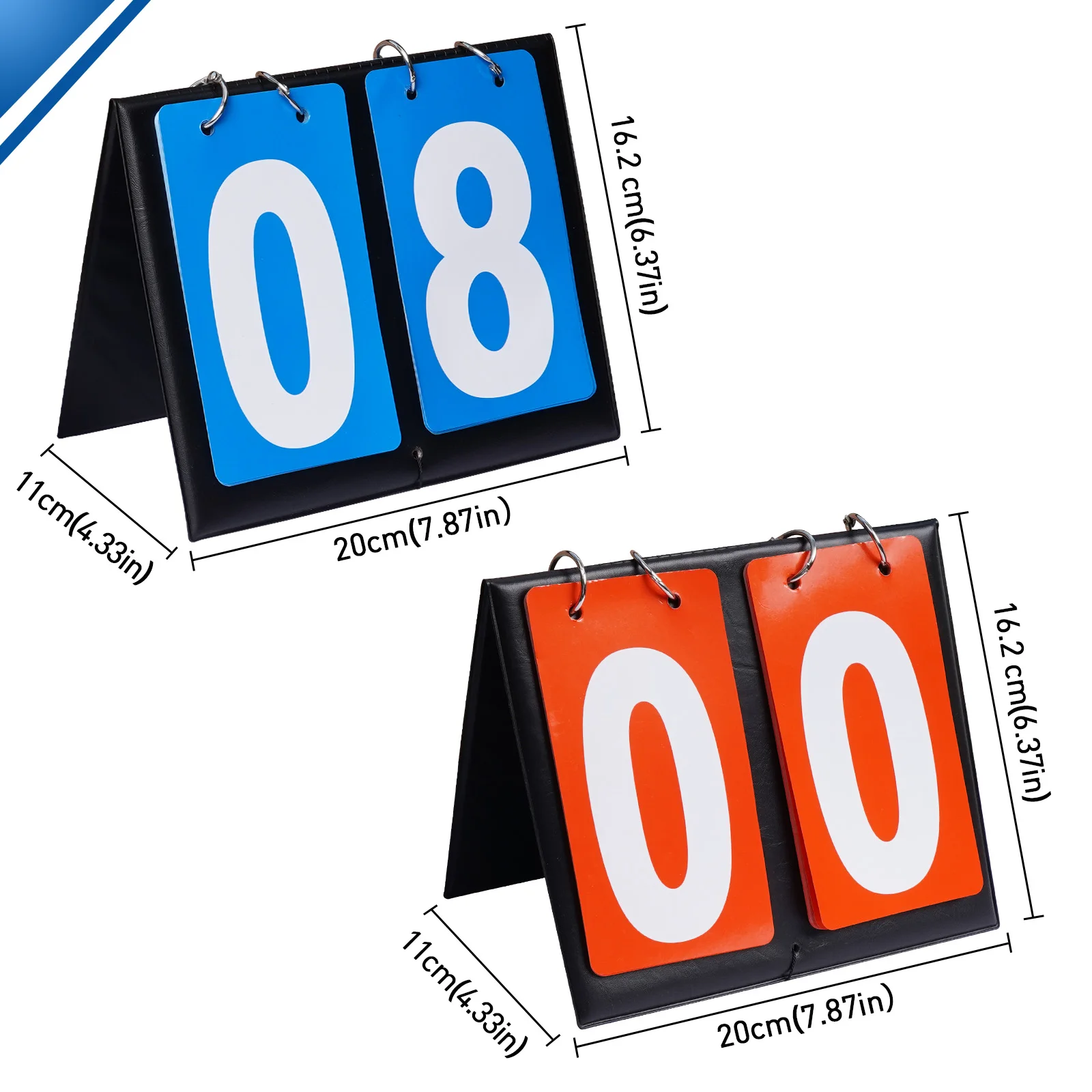 Scoreboard Simple Leather Score Counter Two-Digit Flip Scoreboard Debate Competition Score Display, Referee-Specific