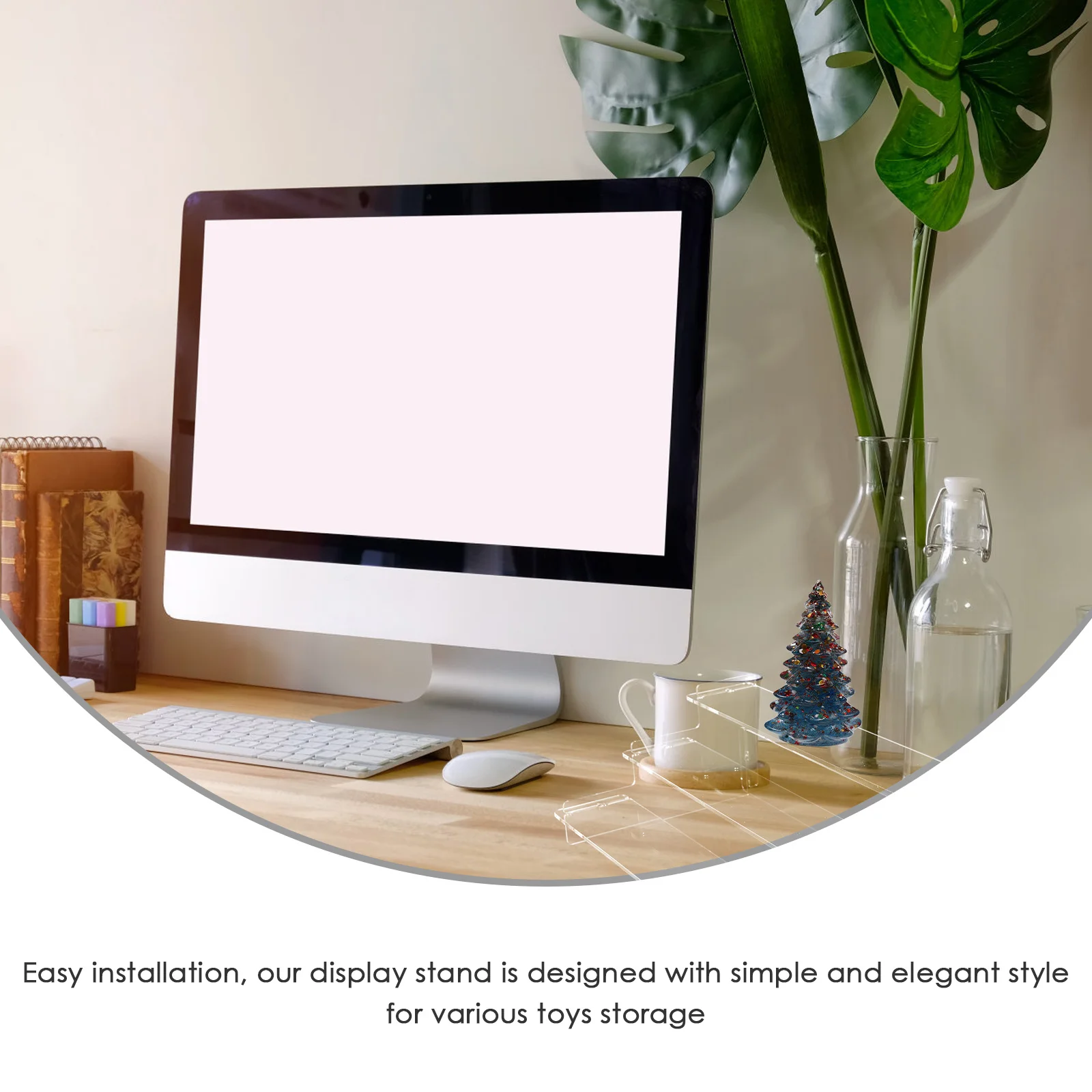 

Acrylic Display Rack Stair Shape Multilayer Clear Holder For Jewelry Perfume Storage Tiered Stand Organzier