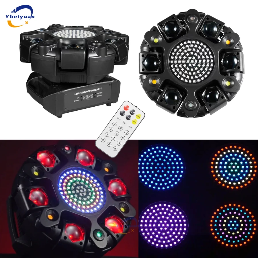 

Новый 6-головочный свет с подвижной головкой и стробоскопом, DMX512, пульт дистанционного управления, подходит для дискотеки, DJ, КТВ, рождественского бара, вечеринки, сценического освещения