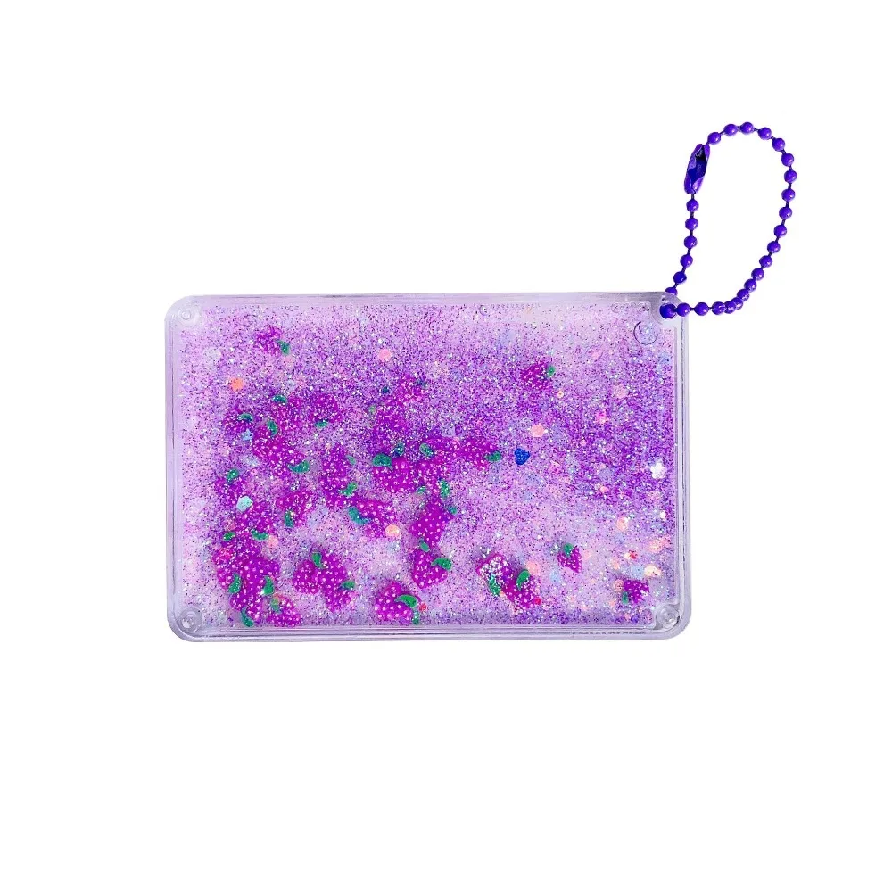 Goo Plate Guka DIY Fluid Acrylic Brick Photocard Transparent Quicksand Acrylic DIY Keychain Shiny Color Portable