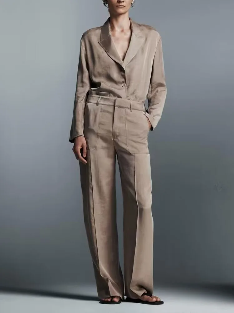 Новый осенний женский костюм Jaet, повседневный комплект брюк, модная рабочая одежда, удобная посадка