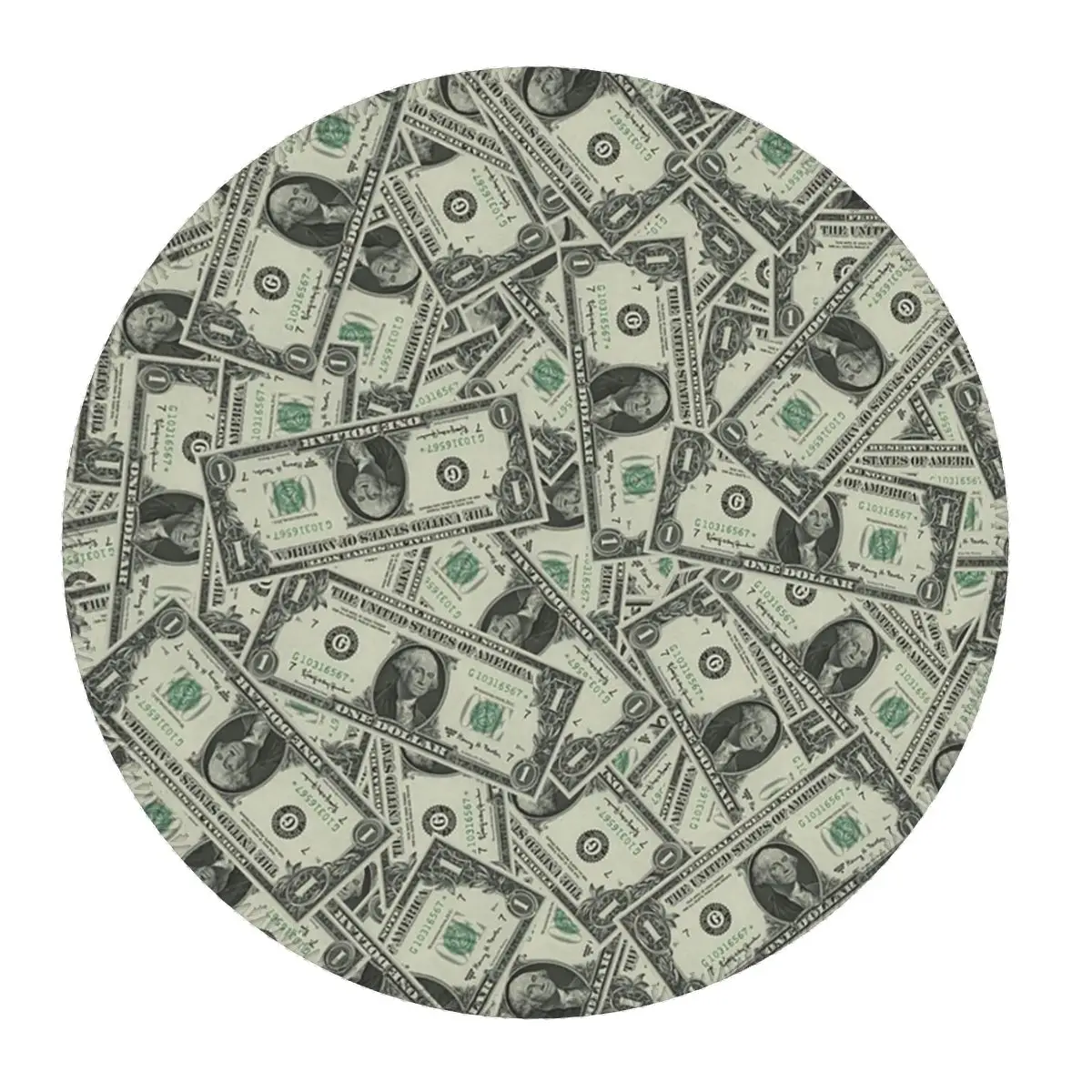 

Круглый коврик для мыши с рисунком долларовых купюр, коврик для клавиатуры и мыши, игровой коврик для ноутбука, офисные аксессуары, настольные коврики