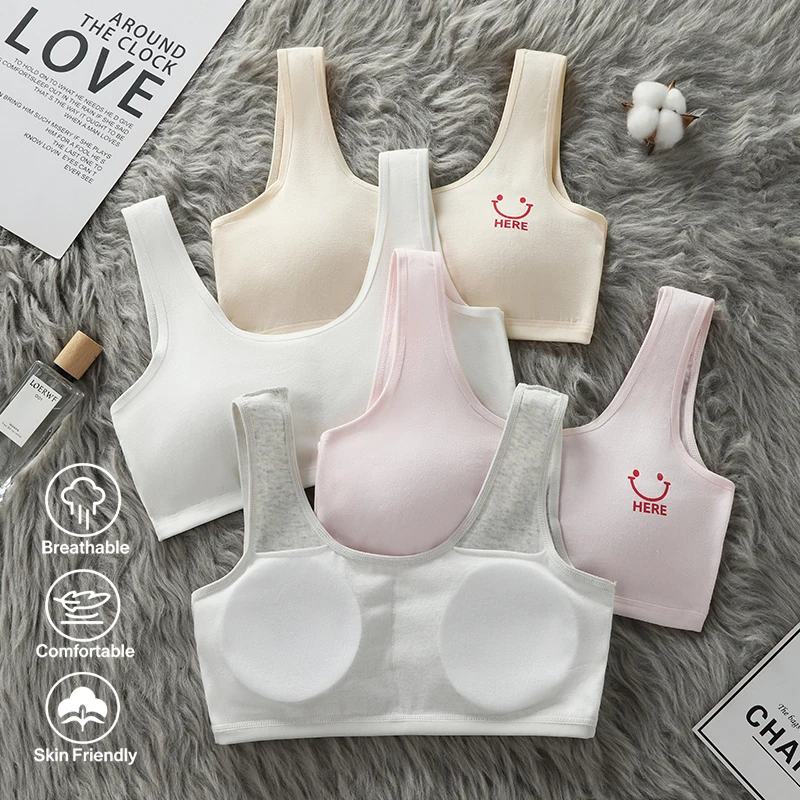 Developmental lingerie for female students, anti bulge point bra for girls, comfortable bra for girls, sports for middle and hig