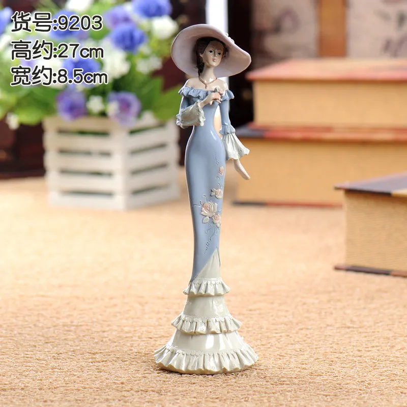 

26-33cm Resin Cute Beauty Doll Model Accessories European Home Decor Creative Living Desktop Decoration