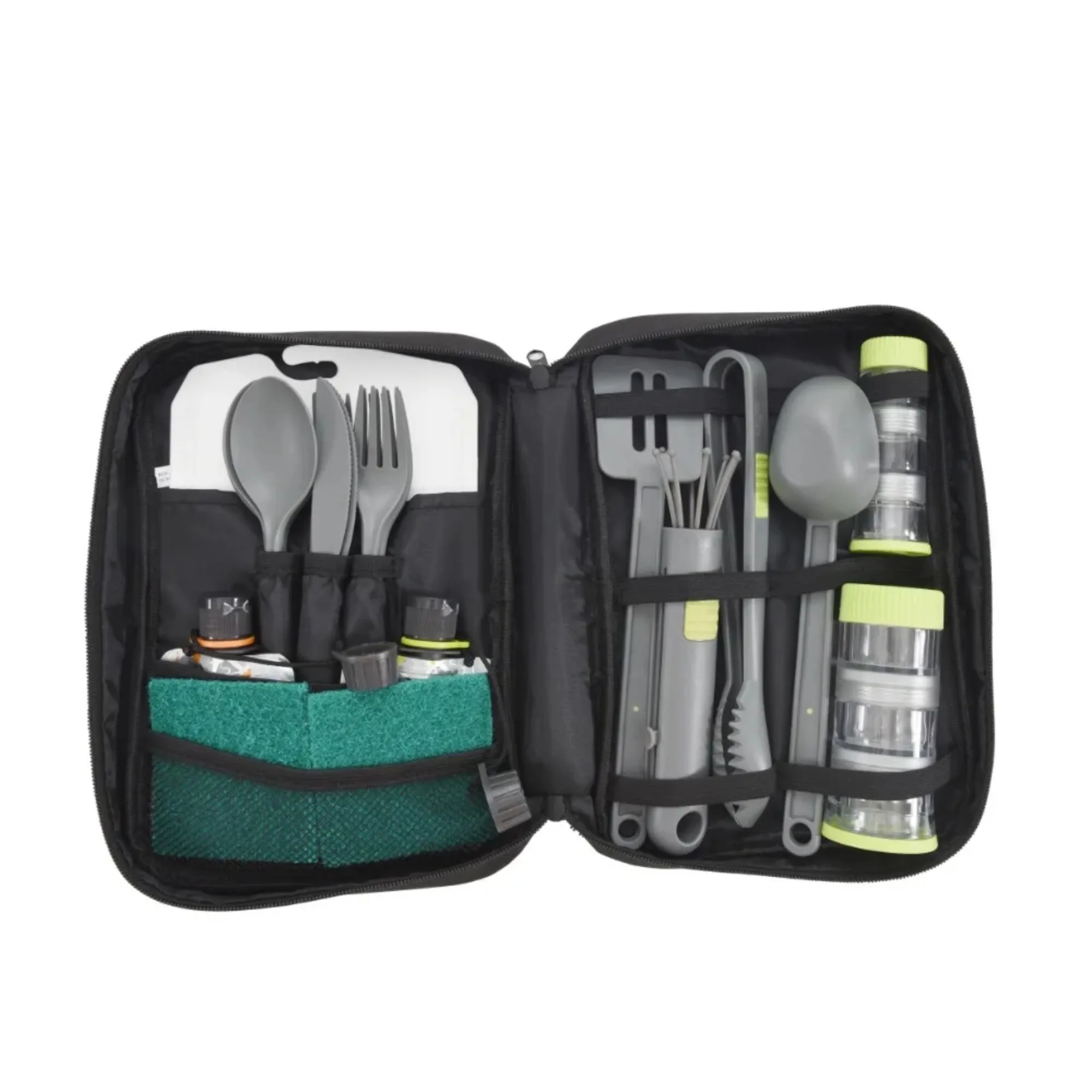 

24-Piece Plastic Camping Kitchen Set with Travel Bag cleaning quick and easy Beautiful appearance