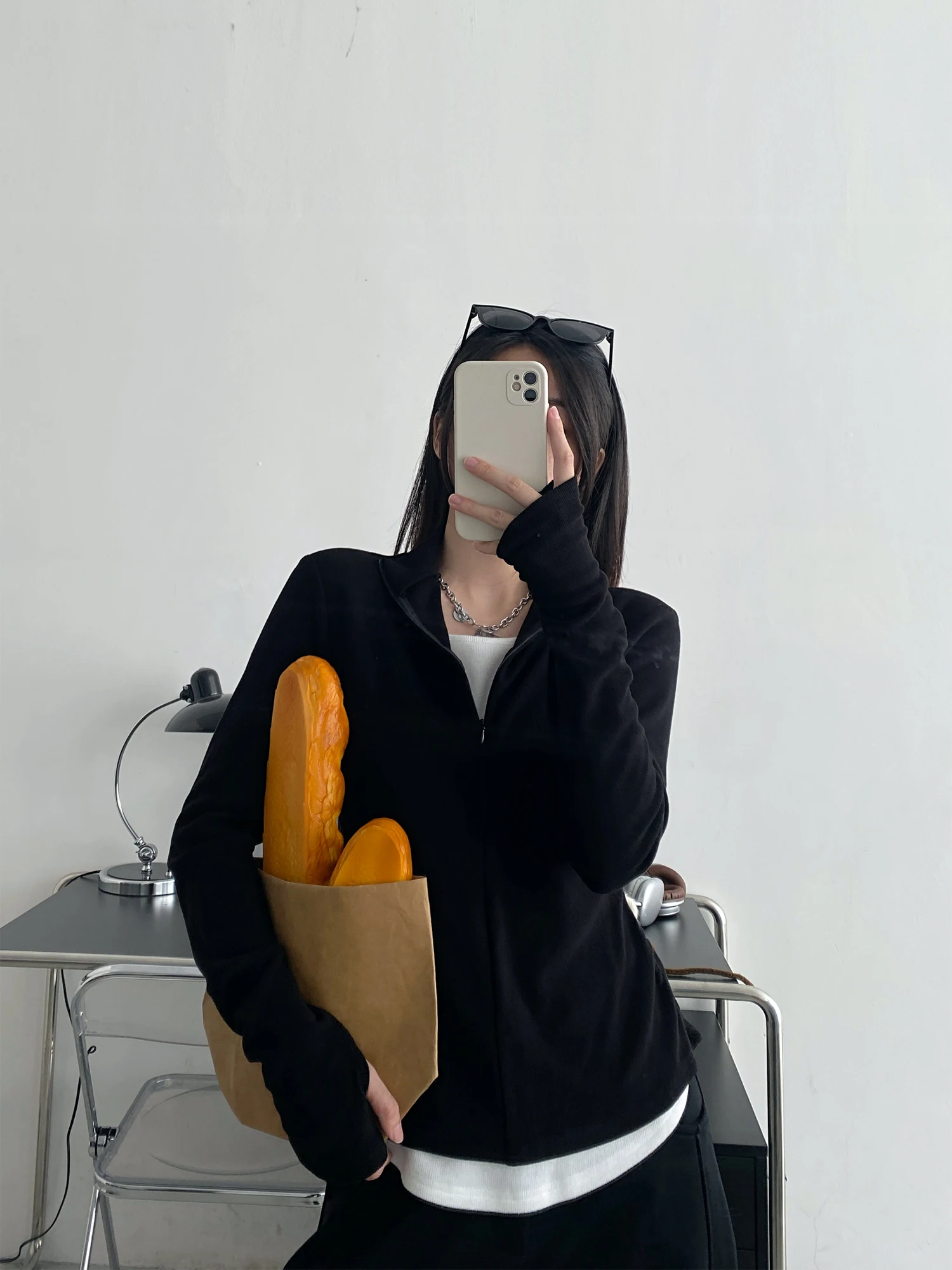 

Футболка Slim Fit Long Sve, женская футболка ort Sle Base Layer irt, искусственная двухсекционная верхняя часть тела, корейская версия, хлопок