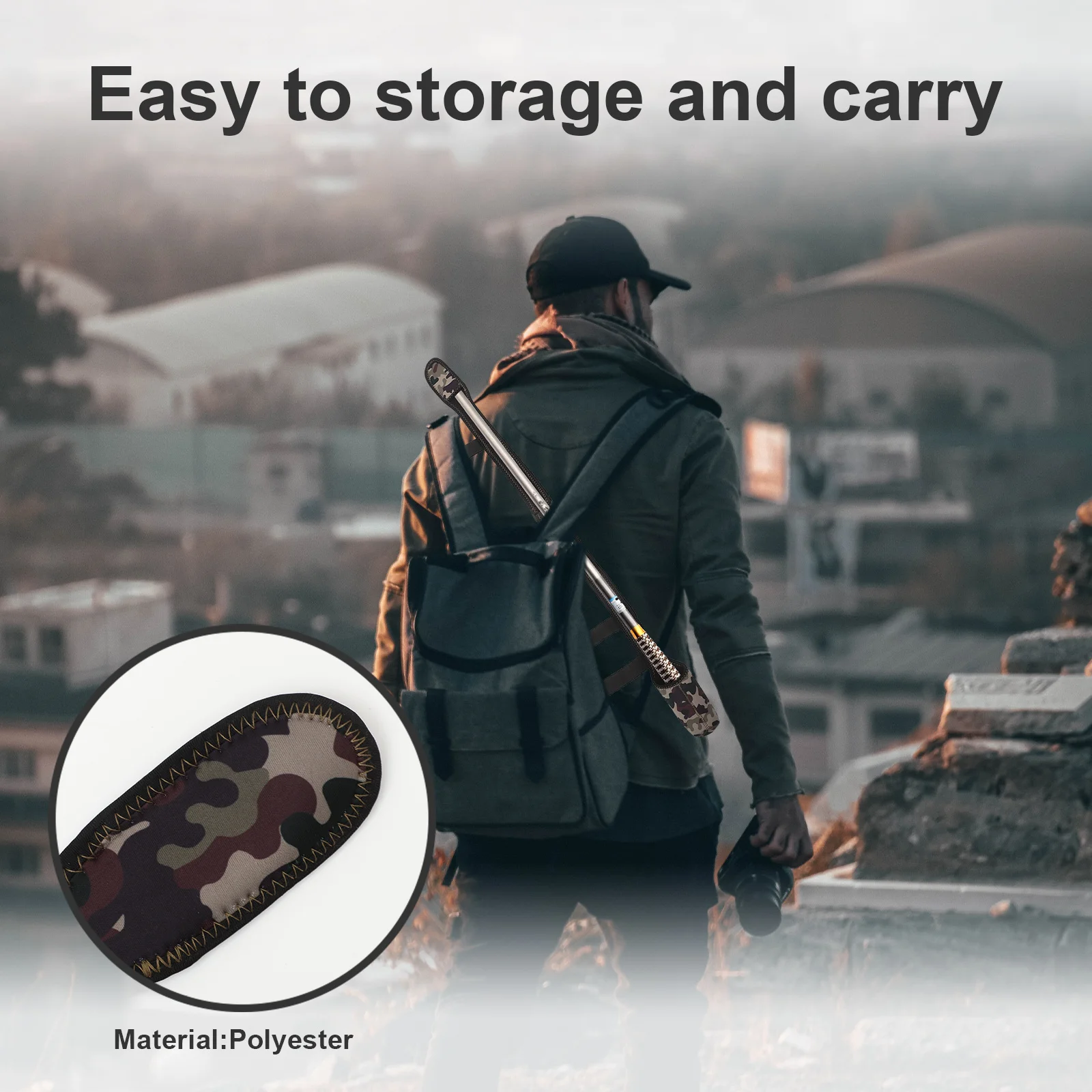 

Fishing Rod Protection Bag Shoulder Pole Carrying Band Holder Belt Pirate Travel