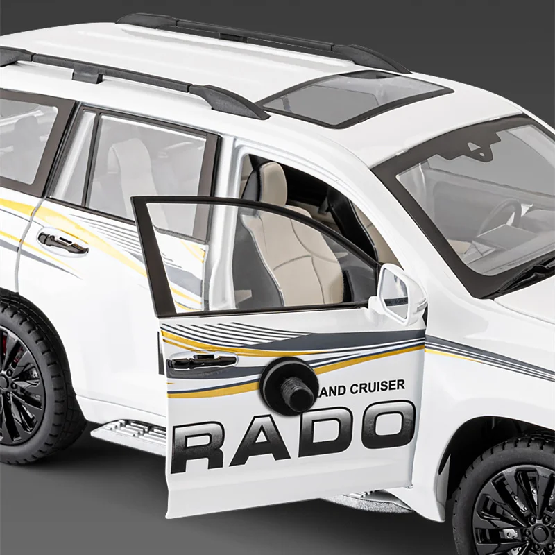 1/18 Toyota Prado Land Cruiser SUVรถรุ่นDiecastsโลหะรถออฟโรดรุ่นรถเสียงและแสงของเล่นเด็กของขวัญ
