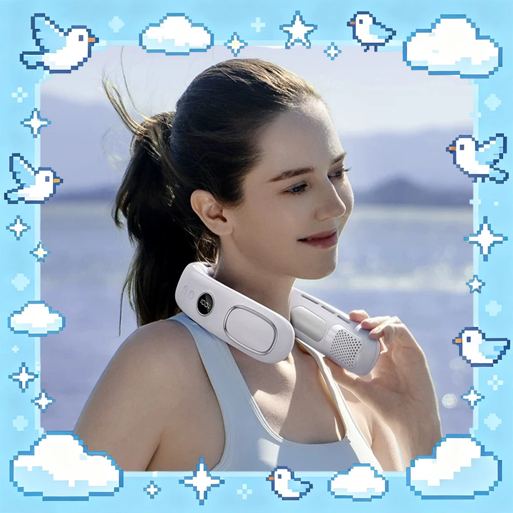 

Cloful GCQJ-N90Z Hanging Neck Fan Forceful Wind Power Lasting Endurance Hanging Neck Small Fan Lightweight Noise Reduction Gifts