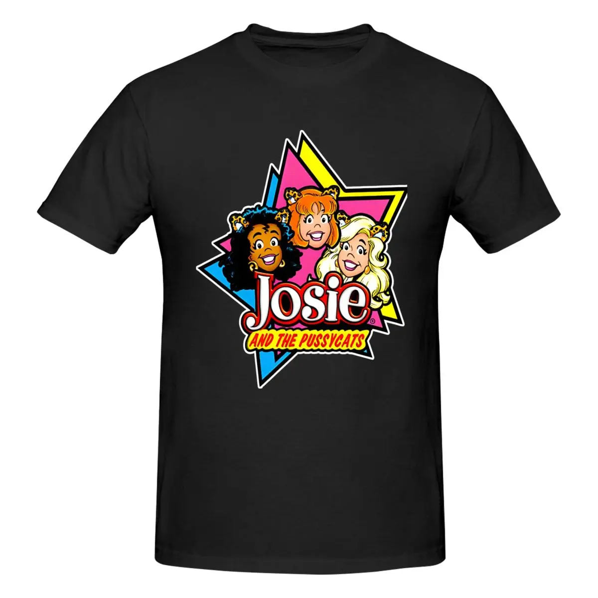 Camiseta divertida de Josie y The Pussycat para hombre, camisa 100% de algodón con cuello redondo, Camisetas estampadas de manga corta para Josie y the pussycats