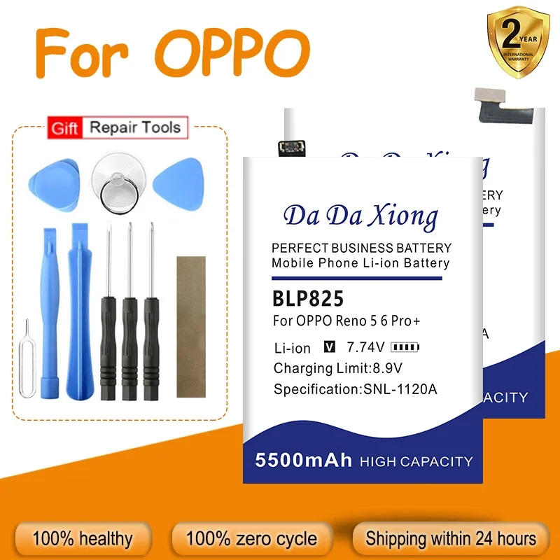 BLP825 BLP565 BLP909 Battery For OPPO Realme Oneplus Reno Find GT 4 4SE X5 5K R5 R5S 6 K9 7 8S 8T 10 BLP917 3000 3005 3007 Pro