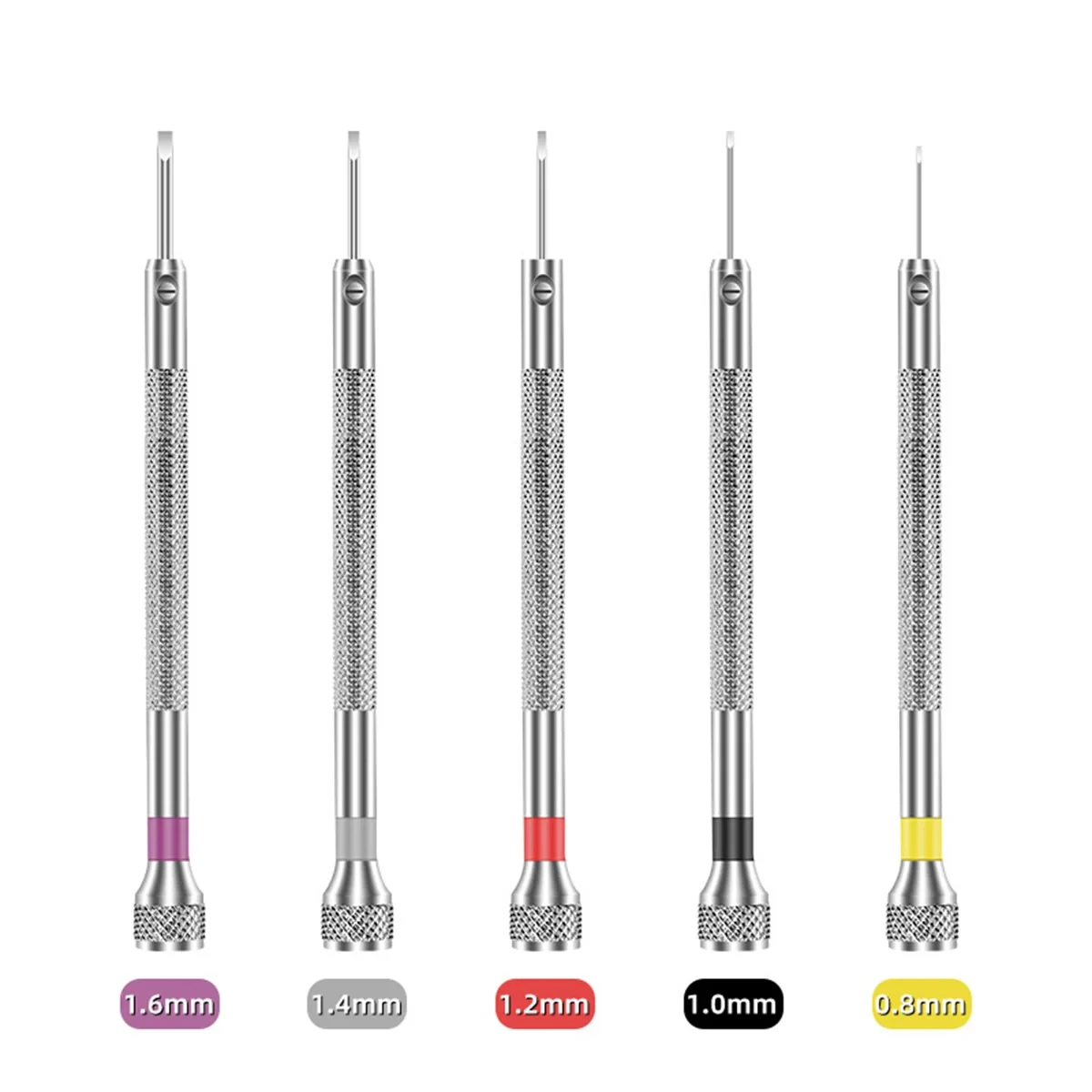 Präzisions-Schraubendreher für Uhrenreparatur, 0,8–1,6 mm Mini-Flachkopfschraubendreher, Handwerkzeug für die Uhrenreparatur, perfektes Geschenk zum Vatertag