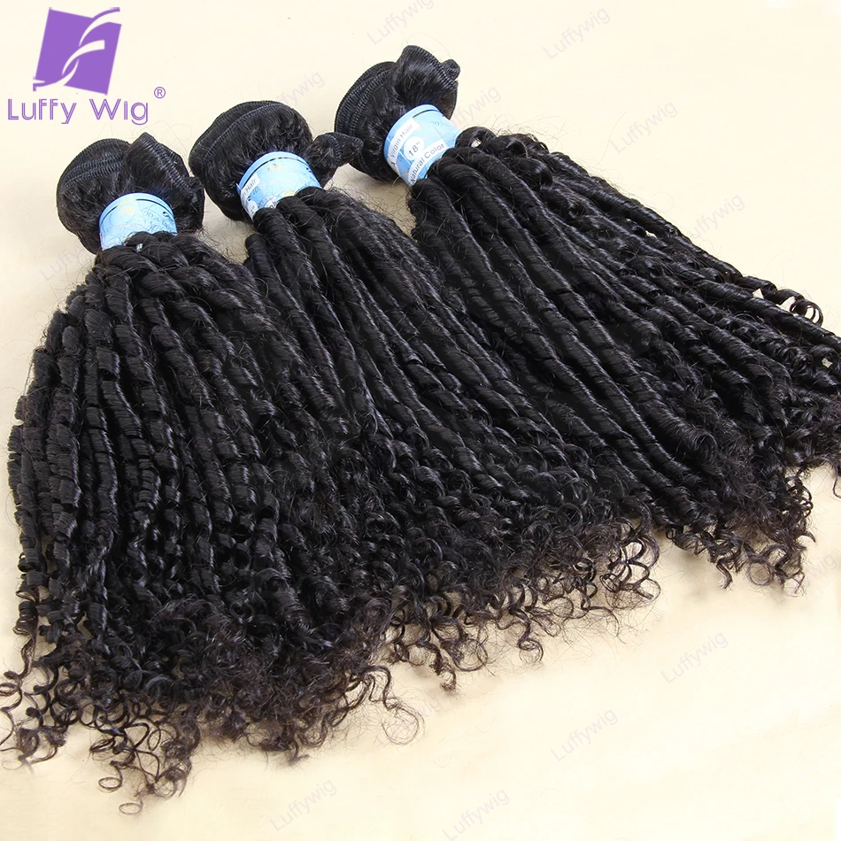 Spring Curl Human Hair Bundle Double Drawn 100% Real Human Hair Burmese Curly Hair Extensions for Black Women 100g/Piece LUFFY