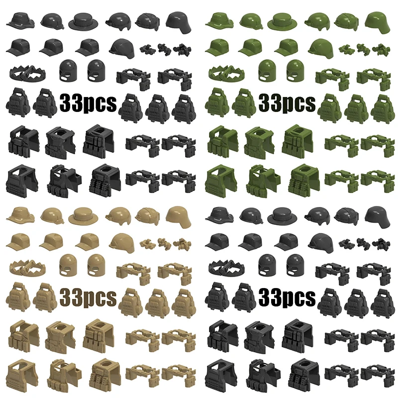 WW2 Military Building Blocks Bricks Solider Figures Gifts Wapons Guns Helmet Equipment Accessories Motar Shield Toys For Kids