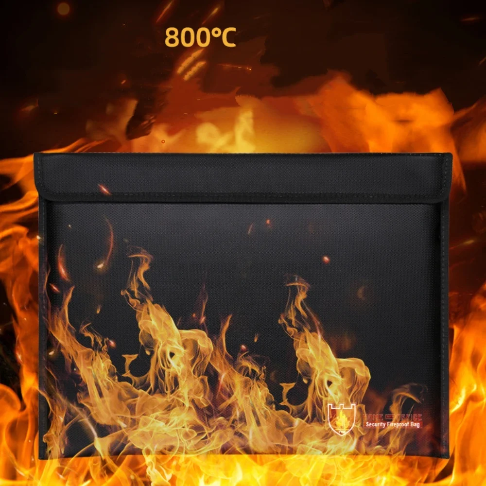 

Водонепроницаемая огнестойкая сумка для документов, двухслойный карман, сумки для файлов формата А4, органайзер для наличных, паспорта, безопасная сумка для хранения 38x28 см