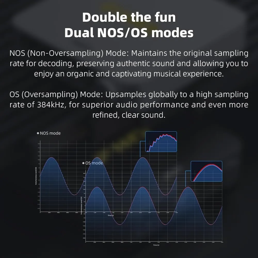 مطعم / أسود، K11 Compact Desktop R2R Architecture DAC ومضخم سماعة الرأس، أوضاع التشغيل المزدوجة NOS/OS #5