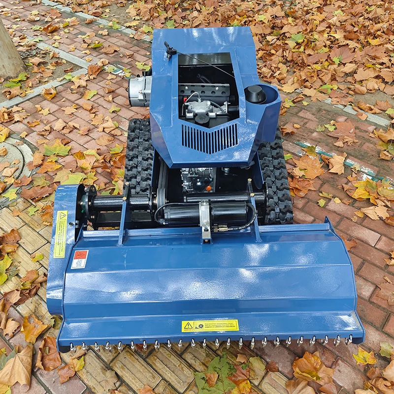 

Customized remote-controlled lawn mower designed for hillside wetlands and rugged lawns with AI lawn mower