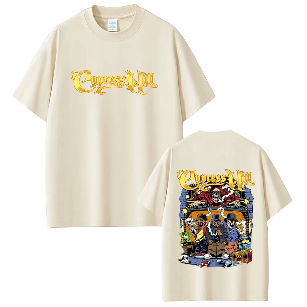 

Rapper Cypress Hill T-shirt Skeleton Print T Shirts Men Women Hip Hop Cartoon Vintage Tshirt Summer Man Fashion Trend Streetwear