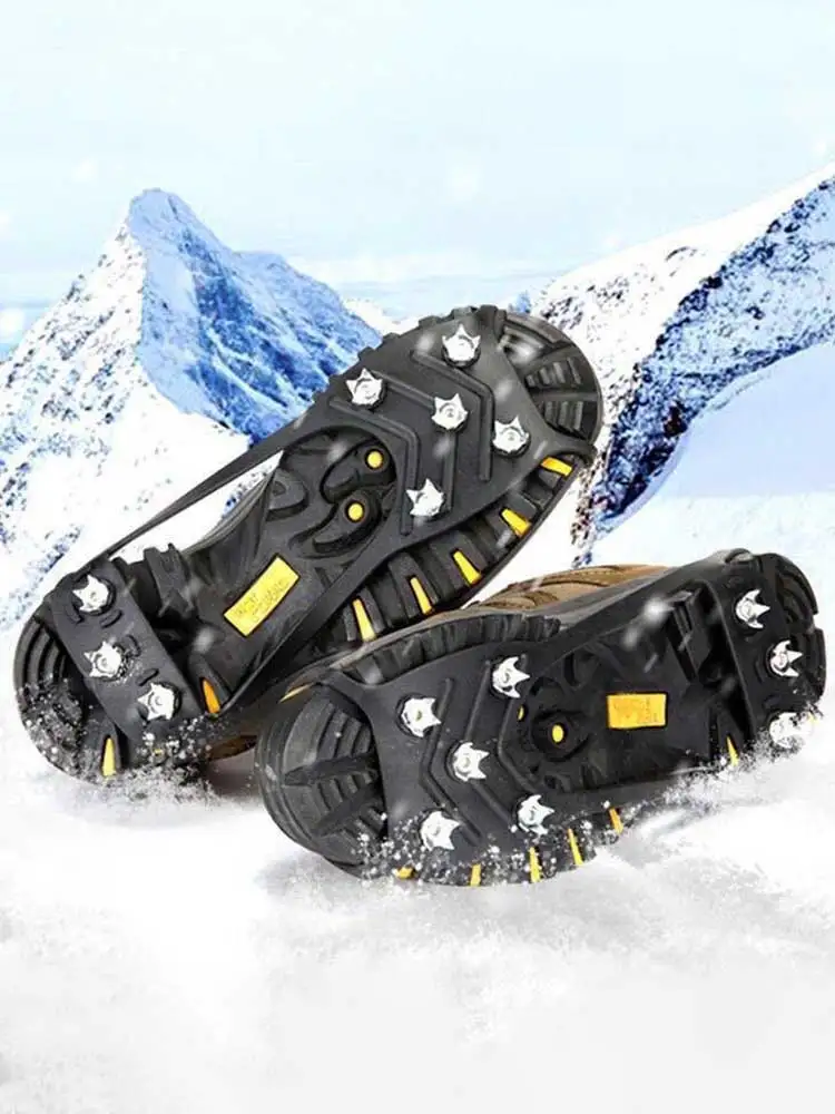8 Zähne Eisgreifer Spike Schuhe Winter Outdoor Anti-Rutsch Wandern Bergsteigen Eis Schnee Steigeisen Anti-Rutsch-Überschuhe Griff