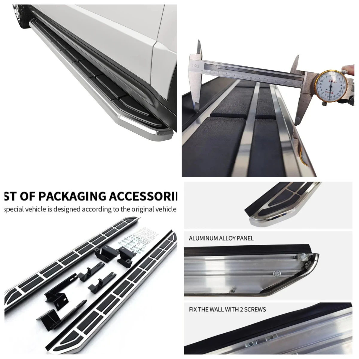 

Hot selling:Manufactory Direct Hot Sale SUV Aluminum Fixed Durable Car Running Boards for NEW KADJAR Securing Sid