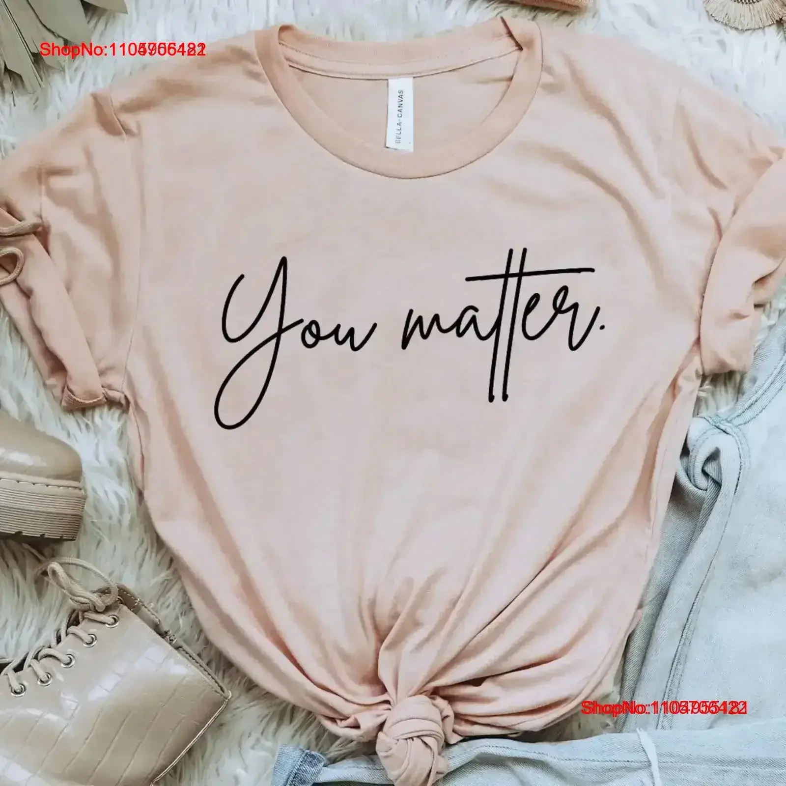 T-shirt You Matter, santé mentale, minimaliste, inspirant, positivité, sensibilité, gentillesse, vintage, effet délavé, légèrement stylé, tendance