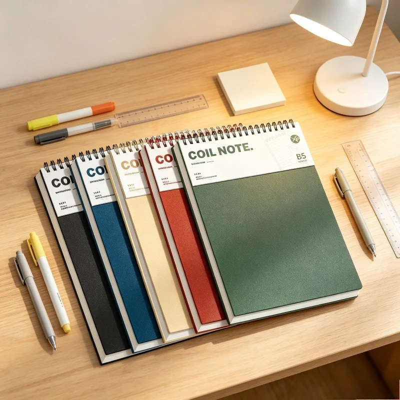 1Pc A5/B5 Hard‑Cover Notebook, watercolor design, multi‑color optional dual‑sided paper journal for college daily note‑taking