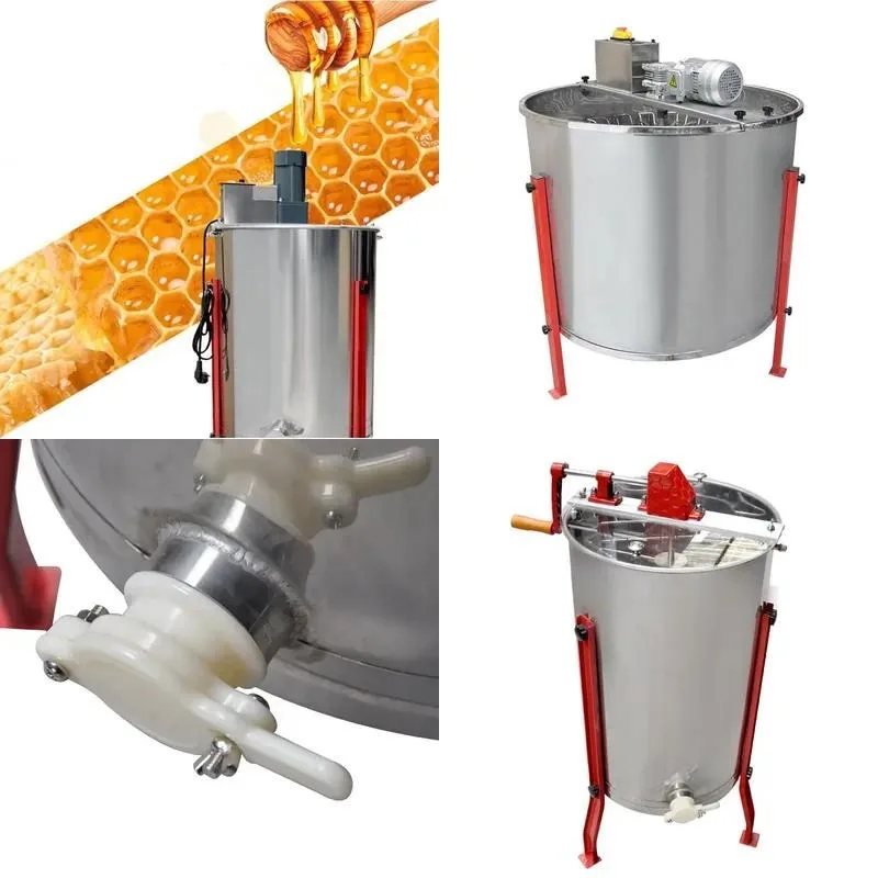 Electric Honey Extractor Manual Centrifuge 6 12 24 Frame Beekeeping Equipment Stainless Steel