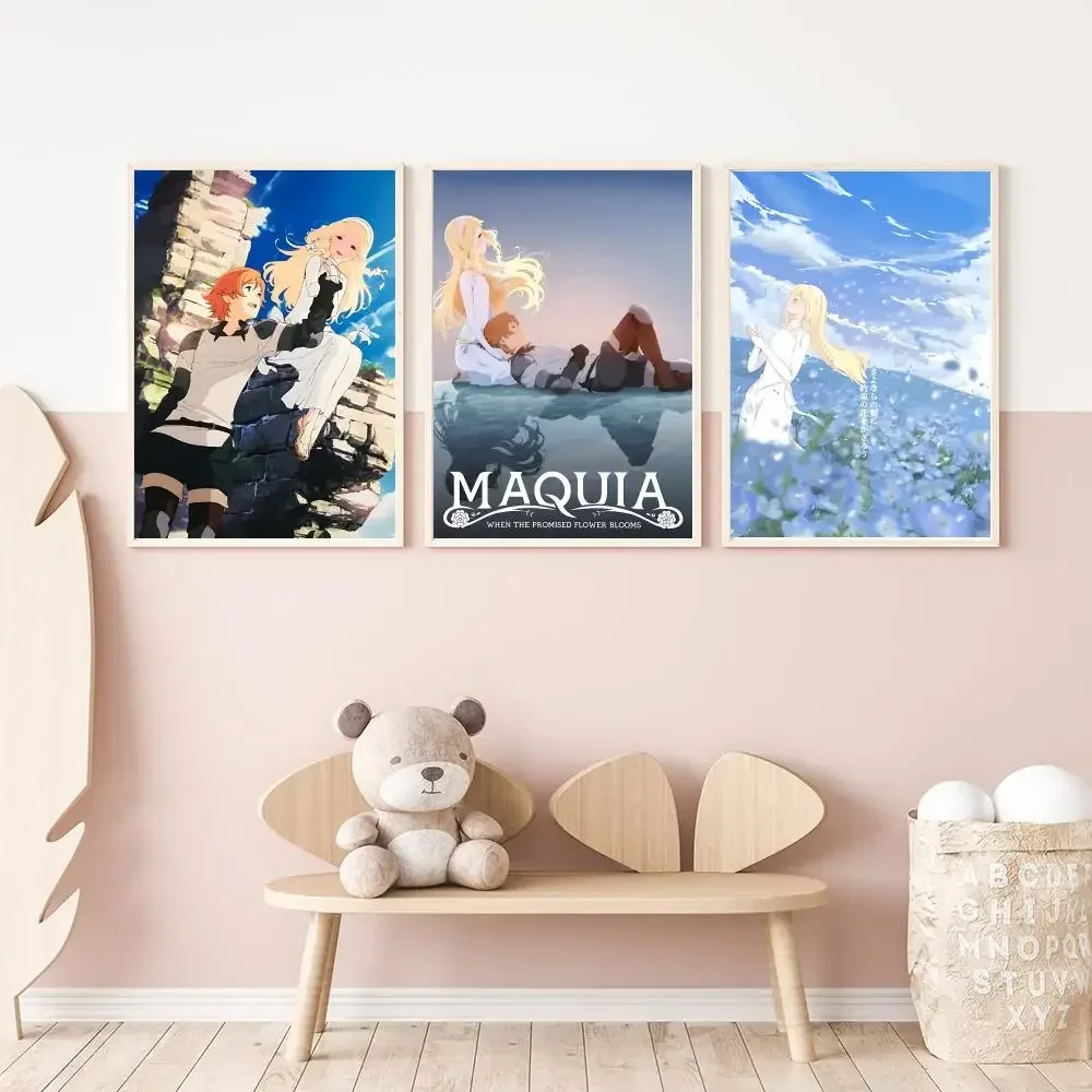 anime Maquia When the Promised Flower Blooms Poster Versatile HD Waterproof Wall Art Self-Adhesive Decor for Any Space IdealGift